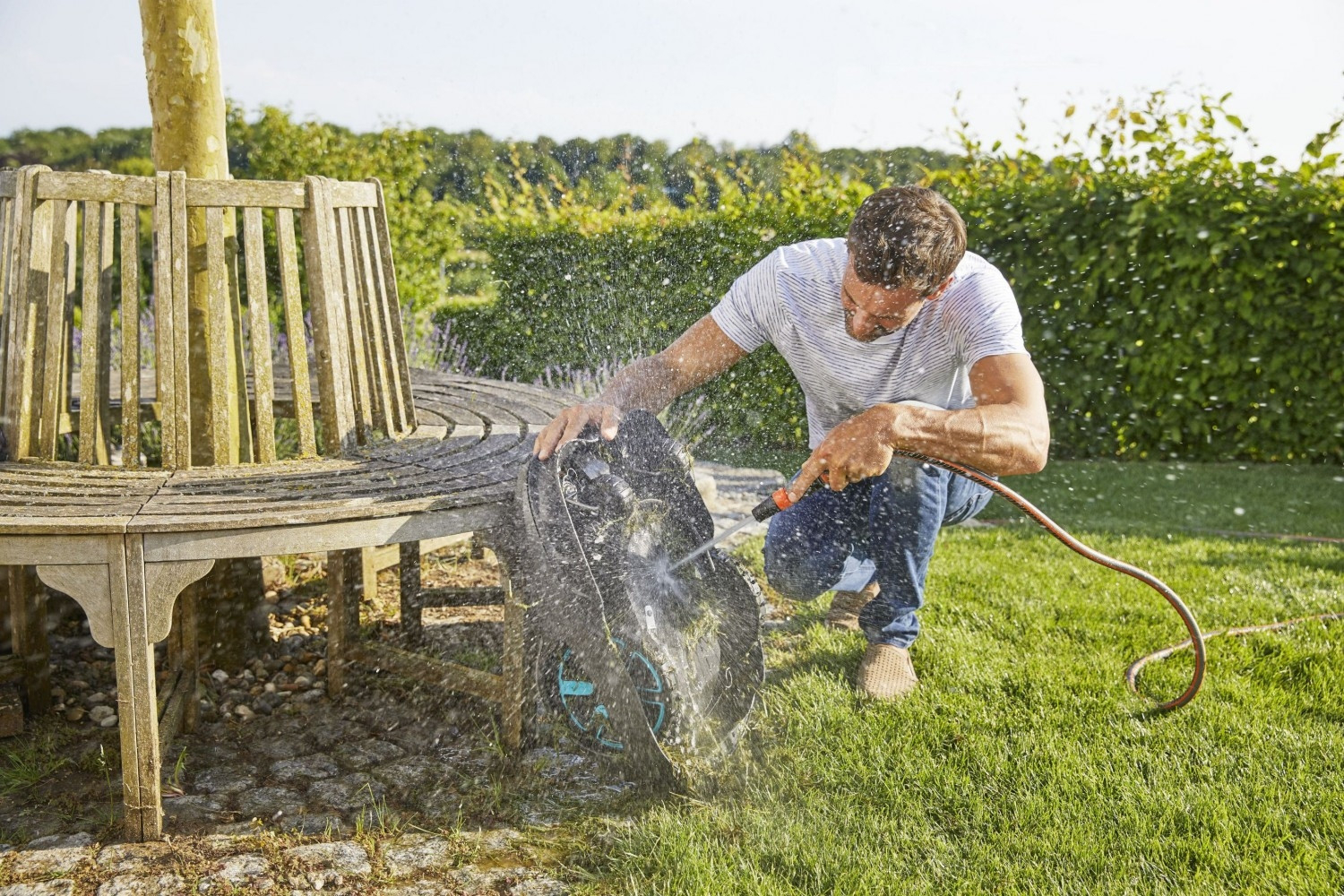 Leichte Reinigung per Gartenschlauch